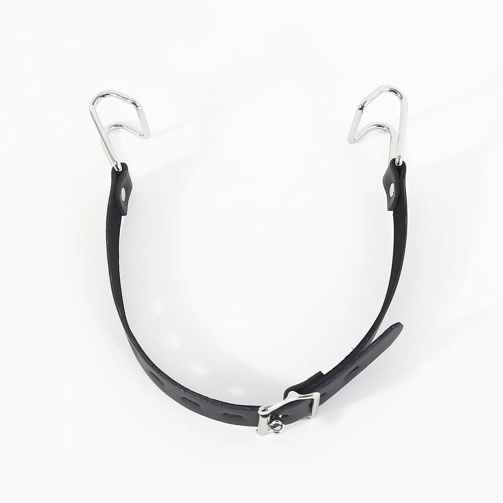 Stainless Steel Spider Ring Gag BDSM Bondage,Nose & Mouth Hook Spreader Leather Head Harness ,Sex Toys For Couples Restraints