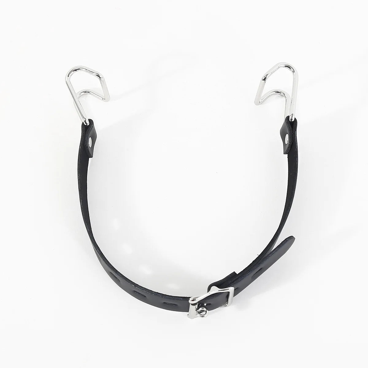 Stainless Steel Spider Ring Gag BDSM Bondage,Nose & Mouth Hook Spreader Leather Head Harness ,Sex Toys For Couples Restraints