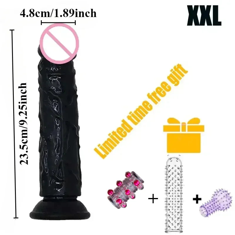 Realistic Dildo for Women Beginner G-spot Anal Stimulation Dildo with Strong Suction Cup for Adult Sex Toy Masturbator Penis 18+