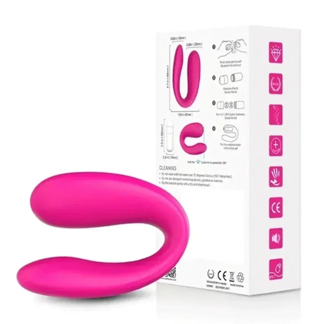 Mini U-shaped Vibrator Female Vaginal Anal Stimulator Clitoral Masturbator G-spot Massager Couple Vibrating Egg Female Sex Toys