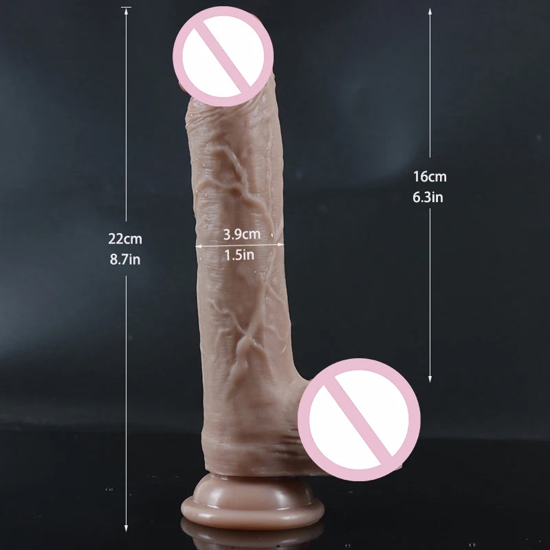 Silicone Dildos Realistic Fake Long Penis Double Layer Butt Plug Adult Sex Toys For Woman Men Vagina Anal Massage Tools sex toys