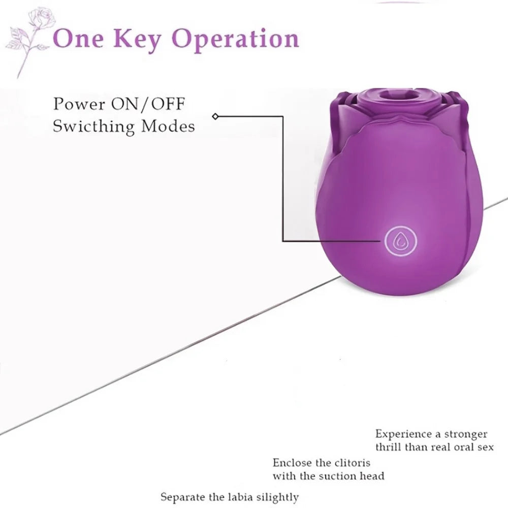 Rose Sex Toys Dildo Vibrator for Women Clitoral Sucker Nipple Sucking Female G Spot Massager Stimulator Couples Adult Sex Games