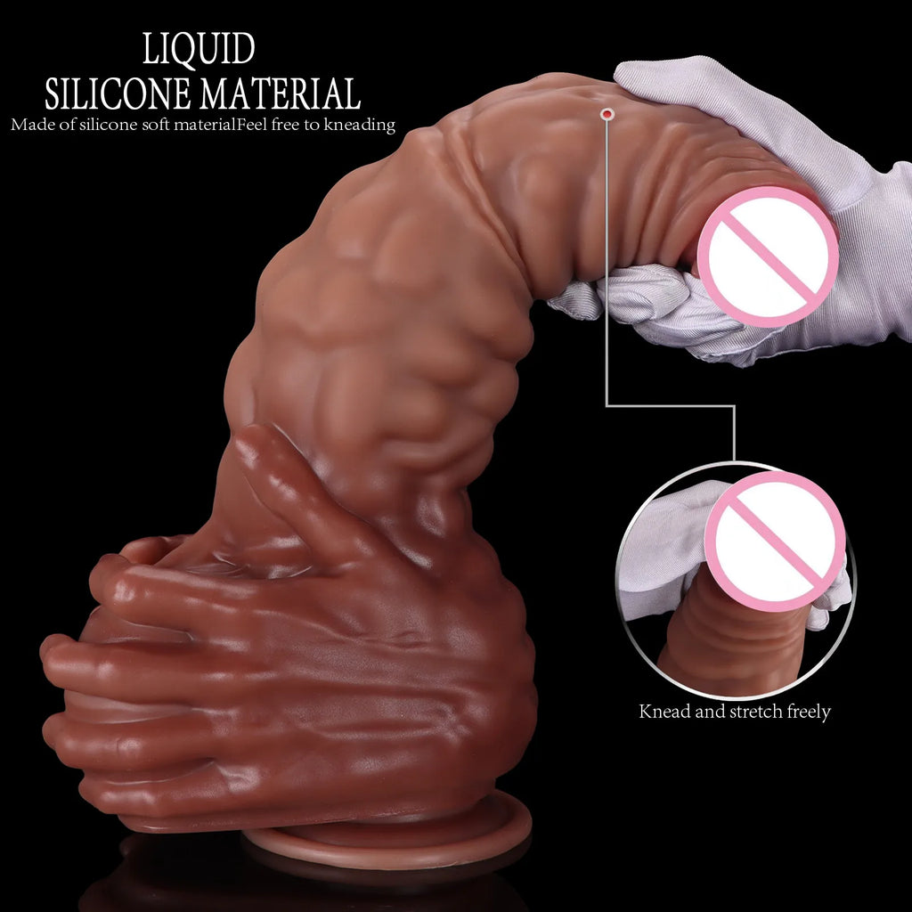5 Size New  Realistic Giant  Dildo Silicone Animal Penis Adult Sex Toys Women Rapid Orgasm Masturbation Tool Oversized Soft Dick