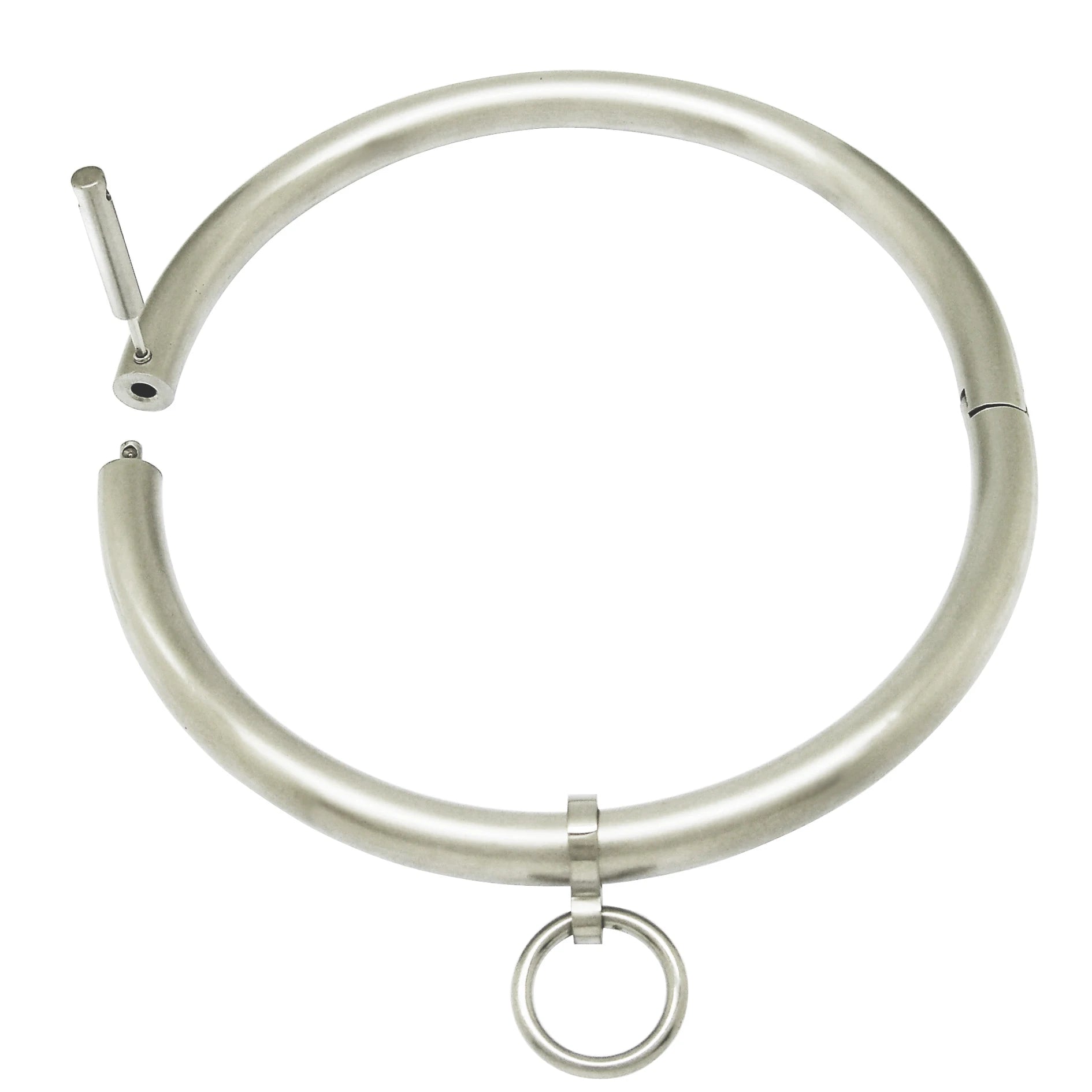 Brushed matt stainless steel slave collar necklace lockable torque necklace choker fetish wear jewelry Collar