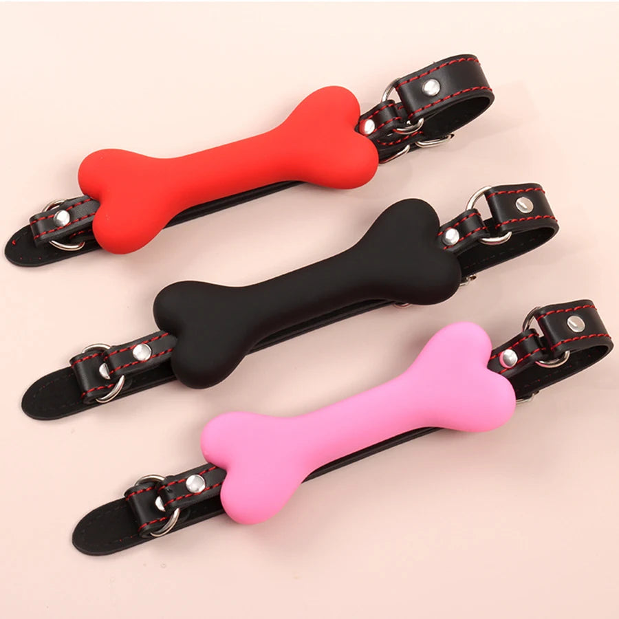 "Be My Little Dog" sex toys  silicone Bone shaped silicone stopper, Silicone mouth plug, adult SM tools, flirting character