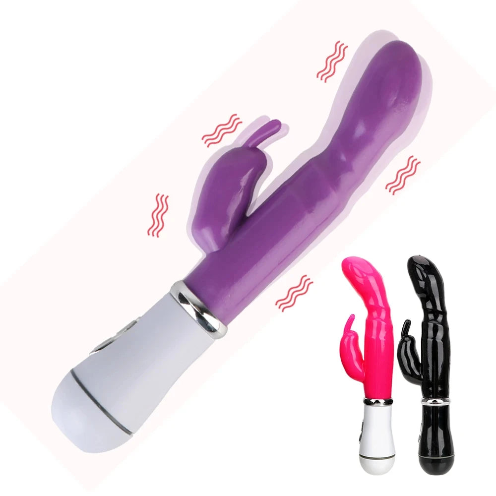 21cm Vibrating Dildo for Women Dual Stimulation Anal Butt Plug Clitoral/Vaginal Massager Adult Sex Toy for Female Masturbation