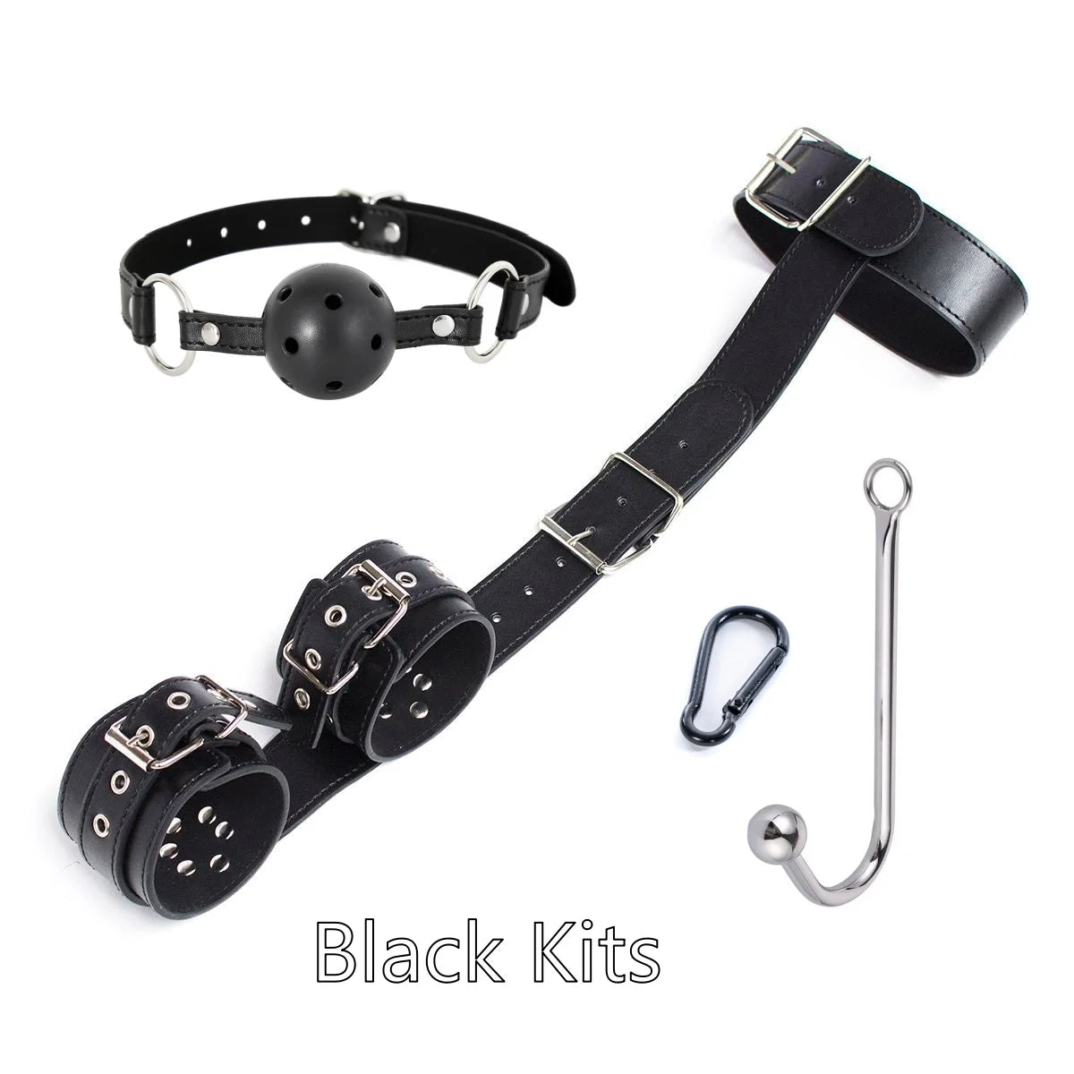 Bdsm Kit of Slave Bondage Handcuffs Backhand Binding Apertural Plug Anal Hook Bondage Toys for SM Sex Toy Couple Bundle Game 18+