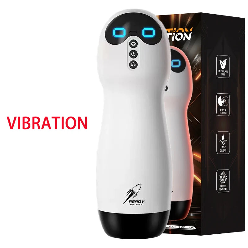 Male Masturbator 5+10 Frequency Sucking Vibrator Adult Blowjob Stimulation Penis Sex Oral Anal Masturbation Cup Sex Toys For Men