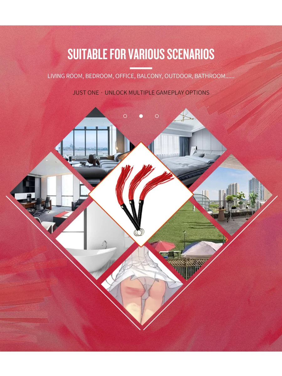 1pc Adult Sex Toys, Sm Training, Punishment Tools, Black Small Leather Whips  couples adult sex card game