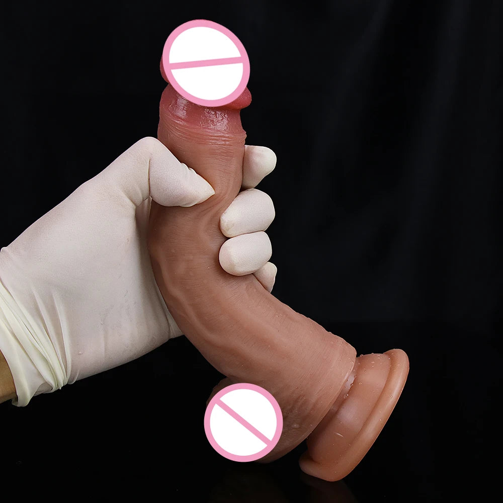 32CM Realistic Silicone Dildo Super Large Penis Sex Toy For Men Women With Thick Glans Real Dong Powerful Suction Cup Stiff Cock