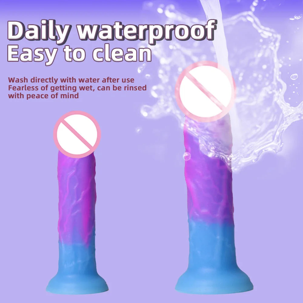Factory price 5.9 inch realistic silicone dildo with powerful suction cups, hands-free, suitable for novices, women, couples