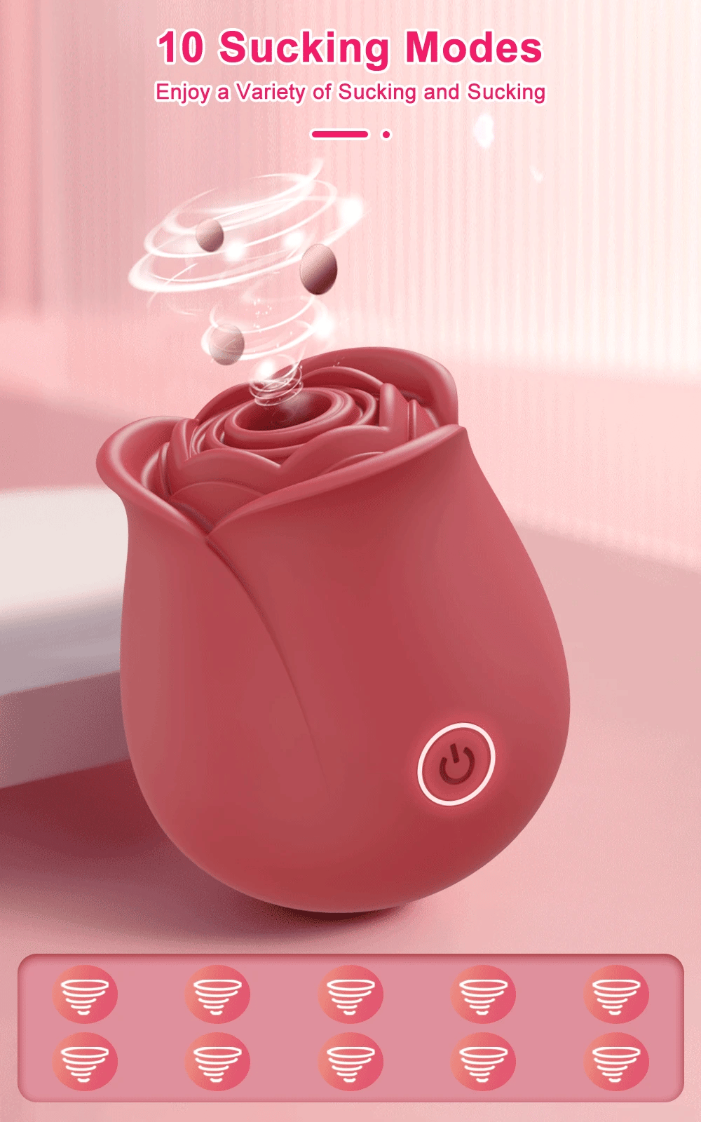 Sex Toys Rose-Sucking Vibrator for Women Oral Nipple Clitoris Sucker Clit Stimulator Massager Vibrating Female Adult Products