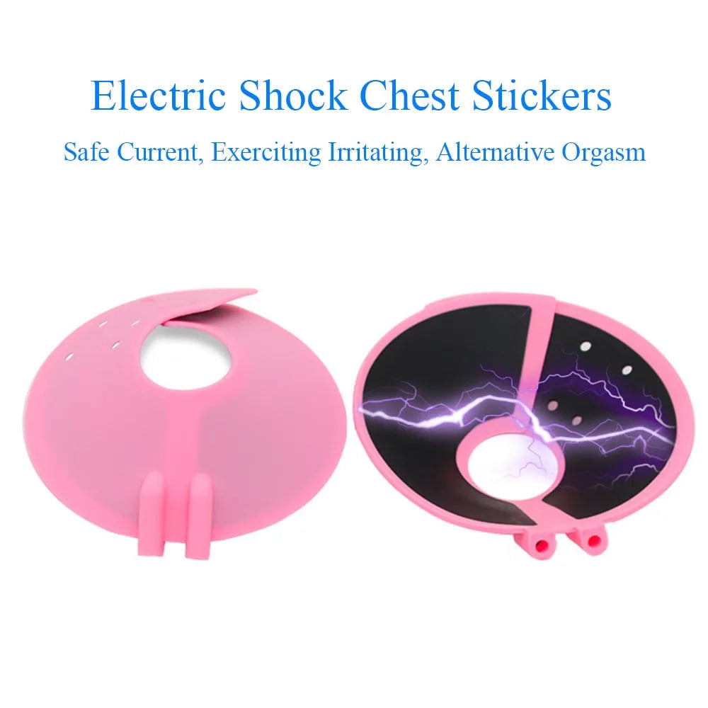 Bdsm Electric Shock Nipple Sucker Clamps Electro Stimulation Breast Toys for Woman Nipple Paste Pads Electrical Sex Accessories