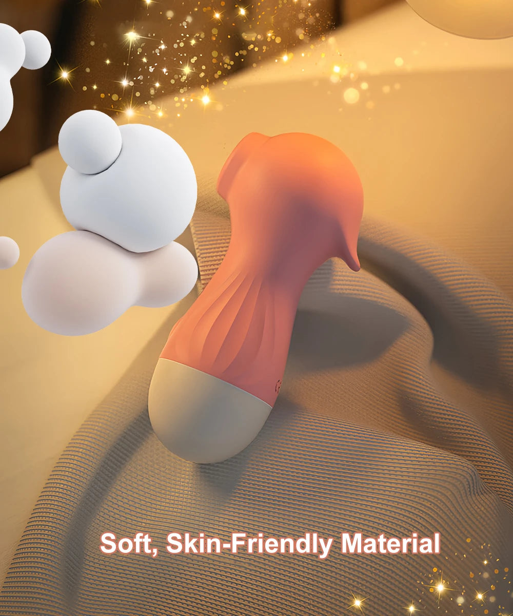Clitoral Suction Vibrator for Women, Dual Stimulation with Powerful Vibration & Rhythmic Suction, Soft Silicone Sex Toy