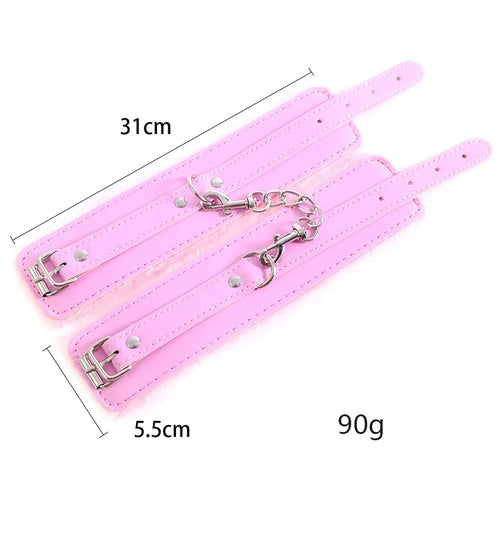 Adults Games sex toys  PU Leather Whip Flogger Plush Sex Handcuffs combination Bondage Slave Exotic Accessories Toys