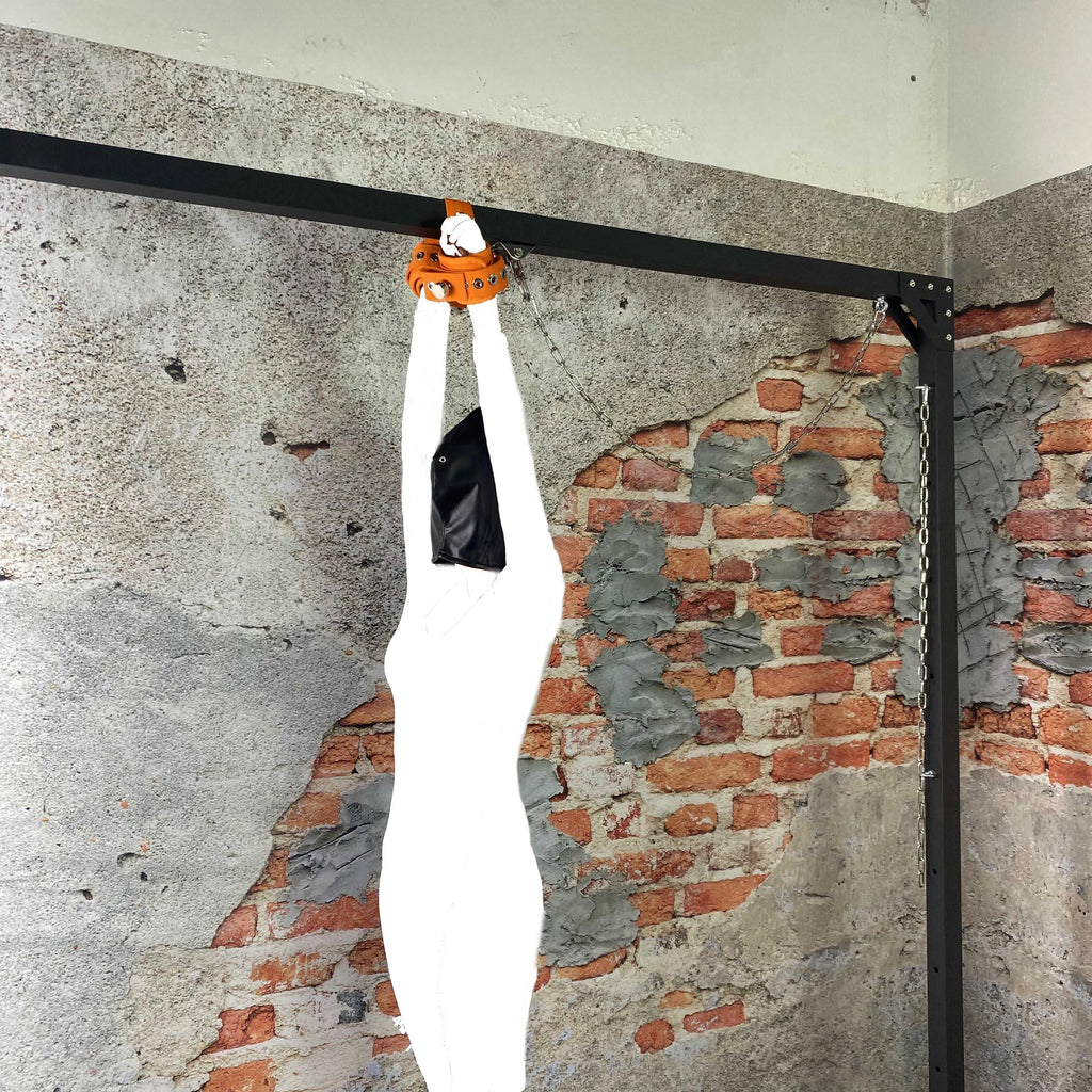 BDSM Foot Restraint Shackle Cotton Strap Standing Bondage Belt with Magnetic Controlled Lock BS11