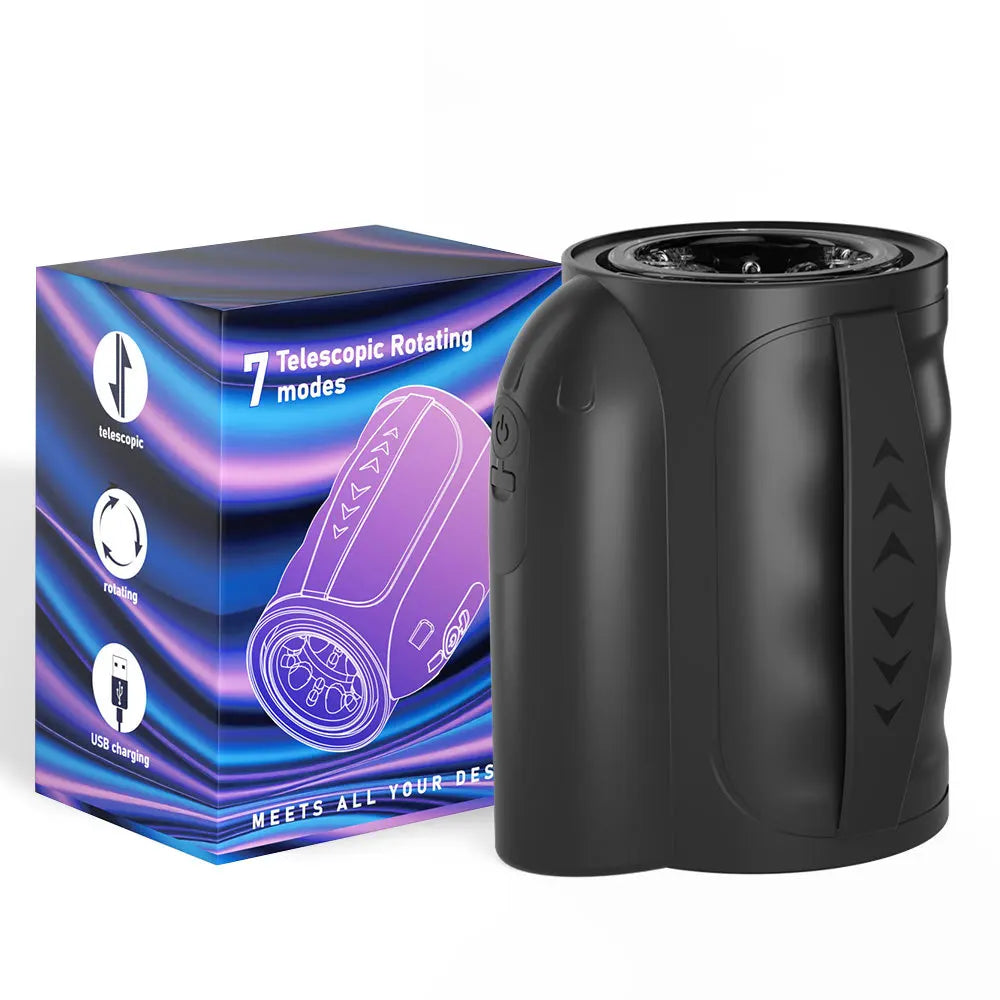 Handheld Automatic Male Masturbator,with Anti-slip Belt,Double Headed Penetration Penis Stroker Massager,Adult Sex Toys for Men