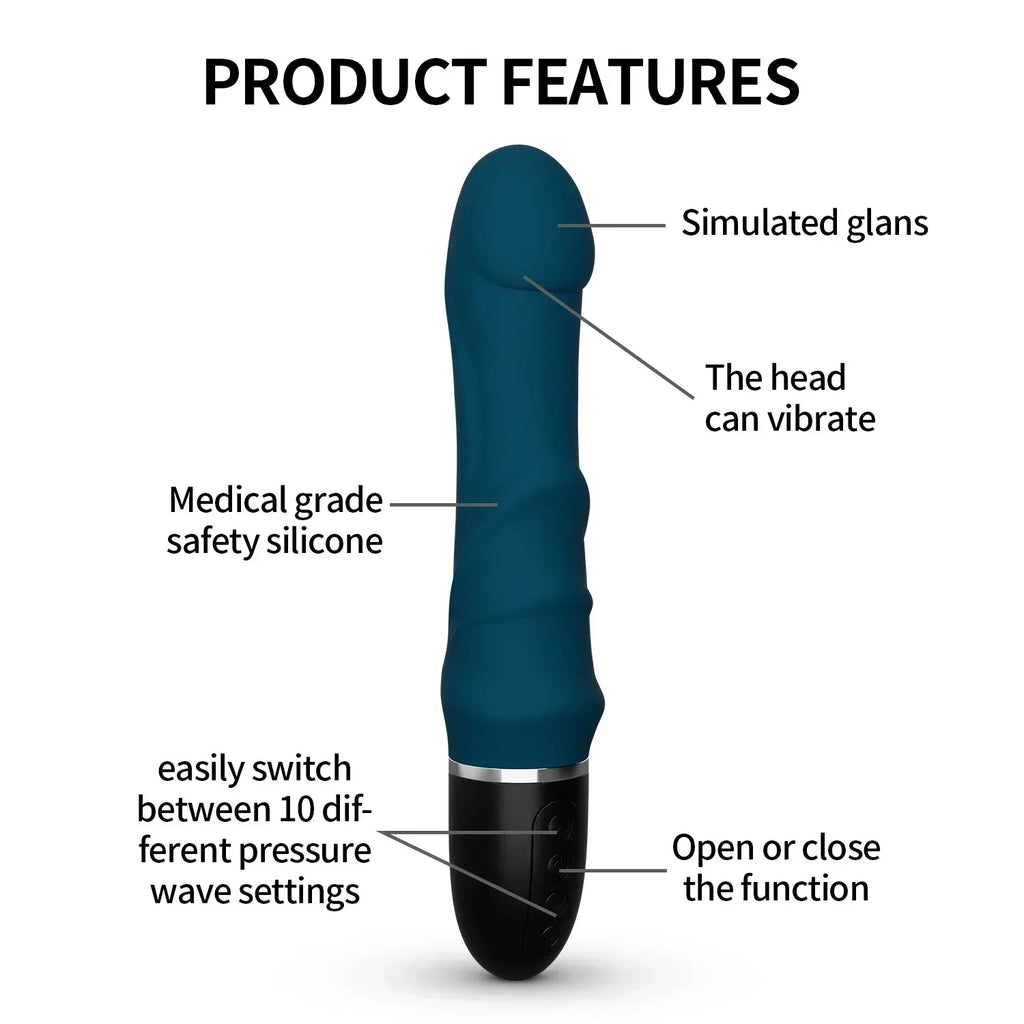 10 Modes Soft Silicone Vibrator Big Dildo Massager Female Masturbator for Couples G-spot Clitoral Stimulator Sex Toys for Women