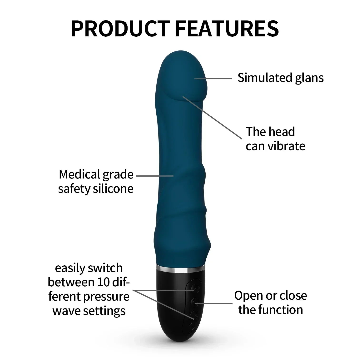10 Modes Soft Silicone Vibrator Big Dildo Massager Female Masturbator for Couples G-spot Clitoral Stimulator Sex Toys for Women