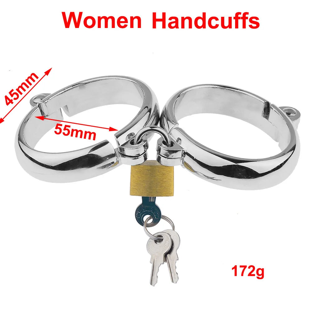 Metal Handcuffs Ankle Cuff Bondage Bracelet Restraints BDSM Adult Game Sex Toys for Couples Erotic Slave Toys Women Men