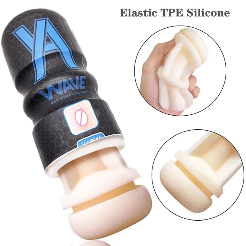 Powerful Sucking Masturbation Cup Realistic Anal Vagina Pocket Pussy Blowjob Massager Male Masturbator Sex Toys for Men 18+ Toys