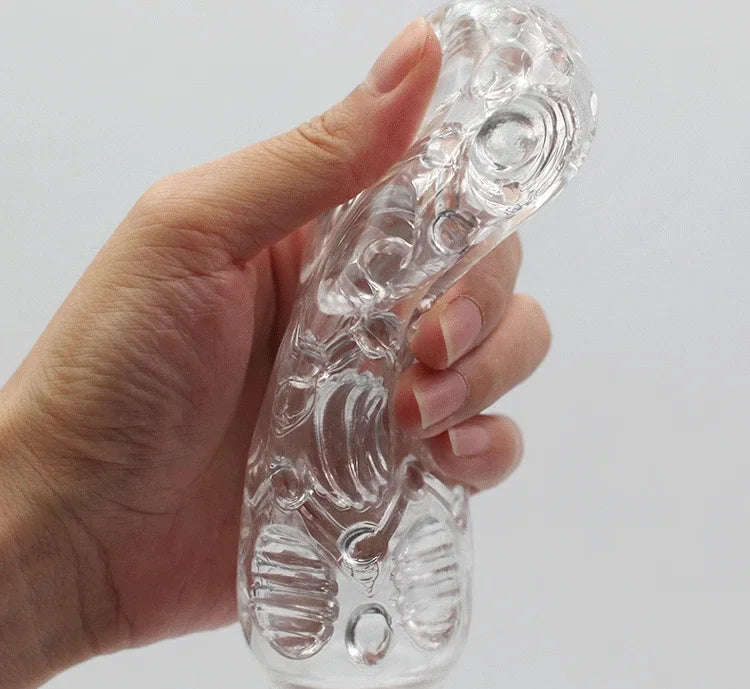 Male Masturbation Toys TPE Soft Clear Pocket Pussy Penis Sleeve Intimate Toys for Men Masturbation Tools Aadult Products 18 Sex