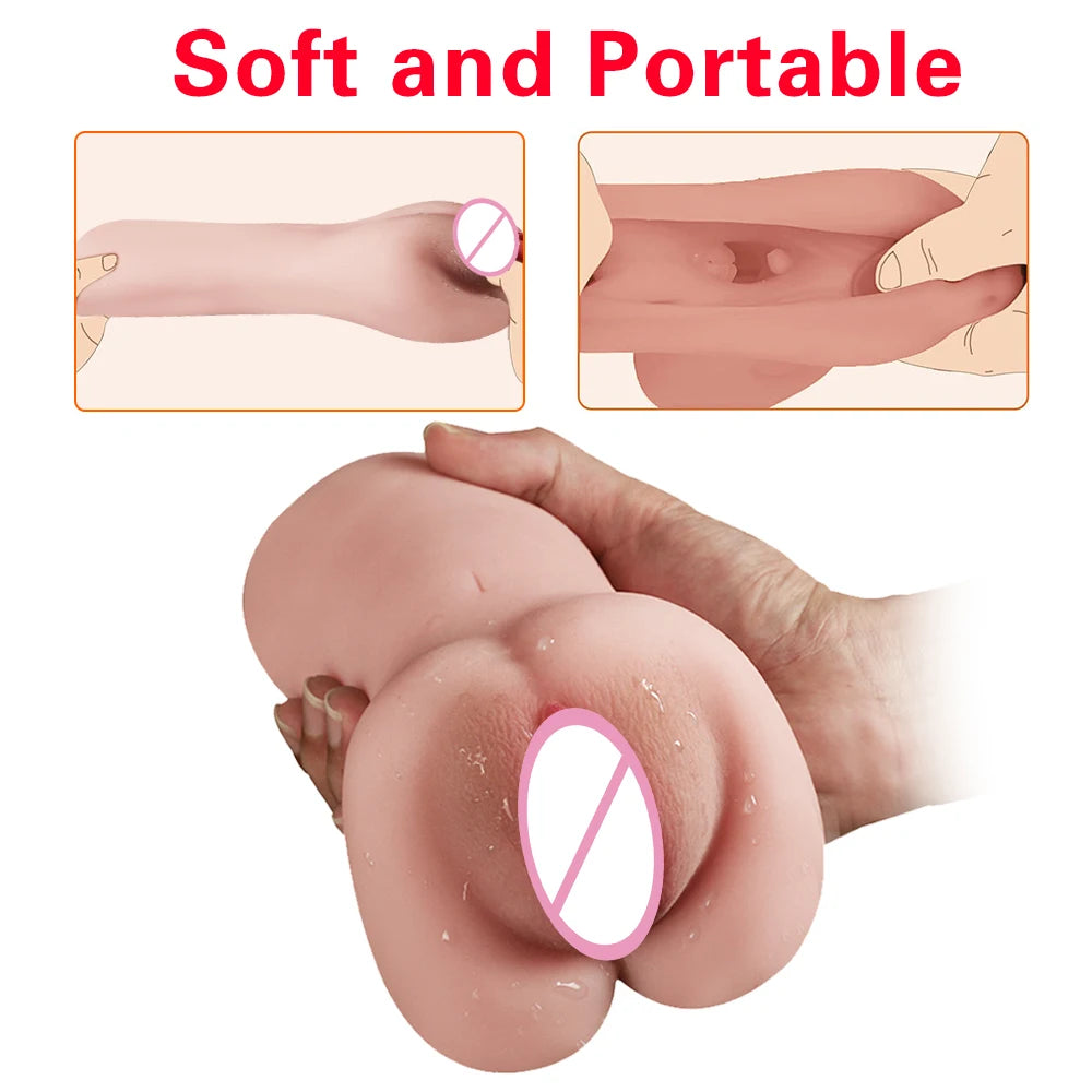 3D Sexy Women Half Body Silicone Sex Doll Real Ass Big Breast Lifelike Vagina Pussy Male Masturbator Butt Anal Sex Toys For Men