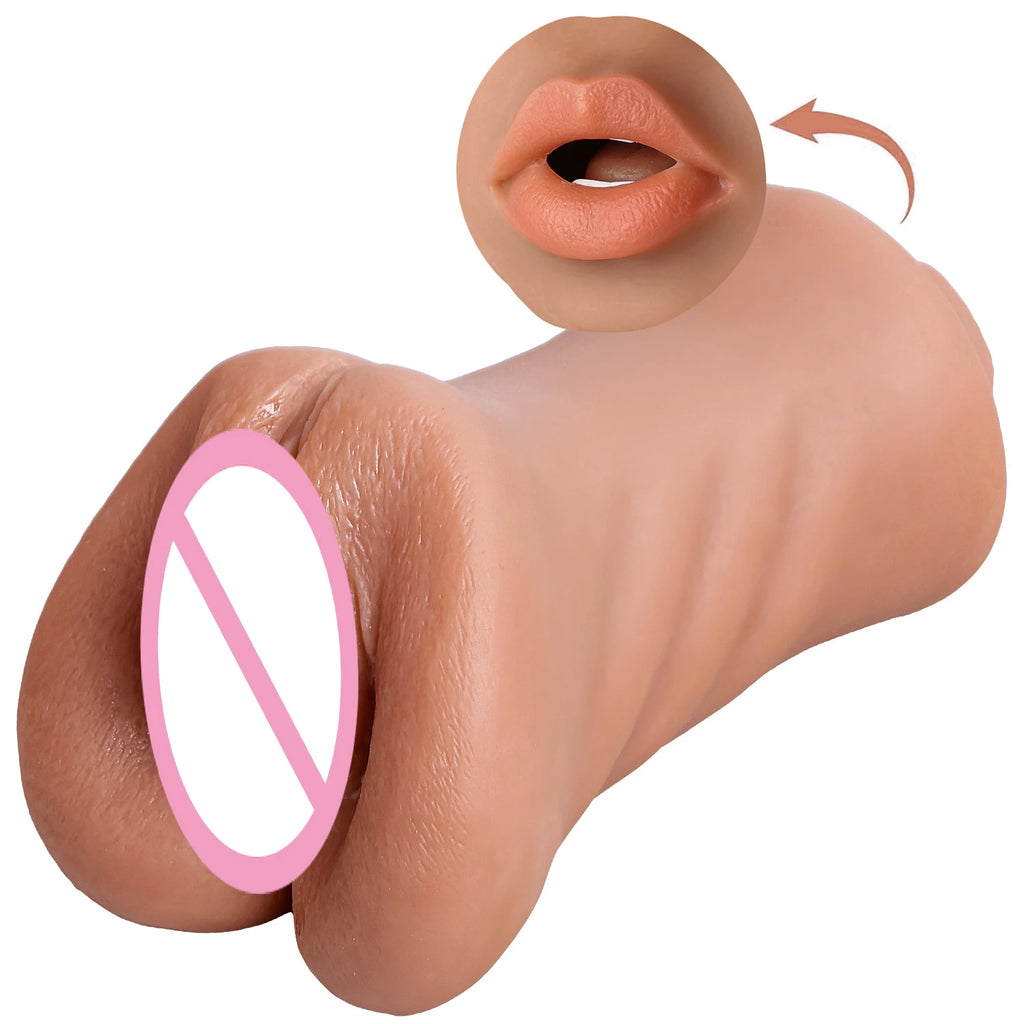 Male Stimulation 3 in 1 Pocket Pussy Masturbation Realistic Textured Vagina Tight Anus Real  Blowjob Adult Men Erotic Toys
