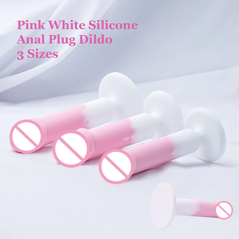 Silicone Anal Dildo Anal Plug for Woman Suction Cup Base Butt Plug Penis Dildos Anal Toy Anal Trainer Sex Toys For Woman Men