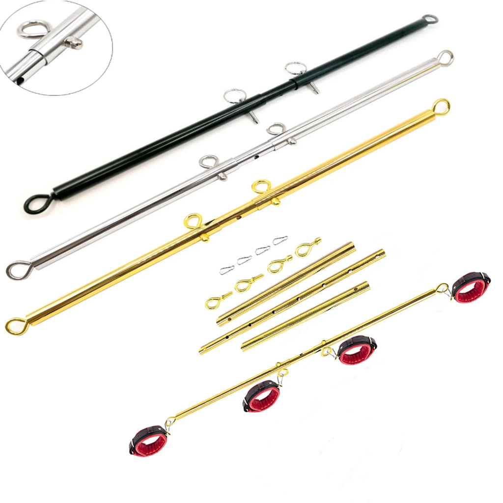 BDSM Stainless Steel Removable Adjustable Spreader Bar Rack for Handcuffs Ankle Cuffs Slave Bondage Adult Games Sex Toys