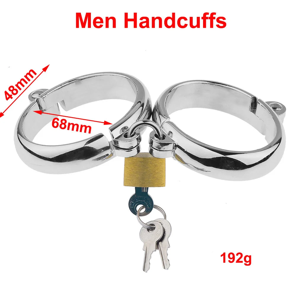 Metal Handcuffs Ankle Cuff Bondage Bracelet Restraints BDSM Adult Game Sex Toys for Couples Erotic Slave Toys Women Men
