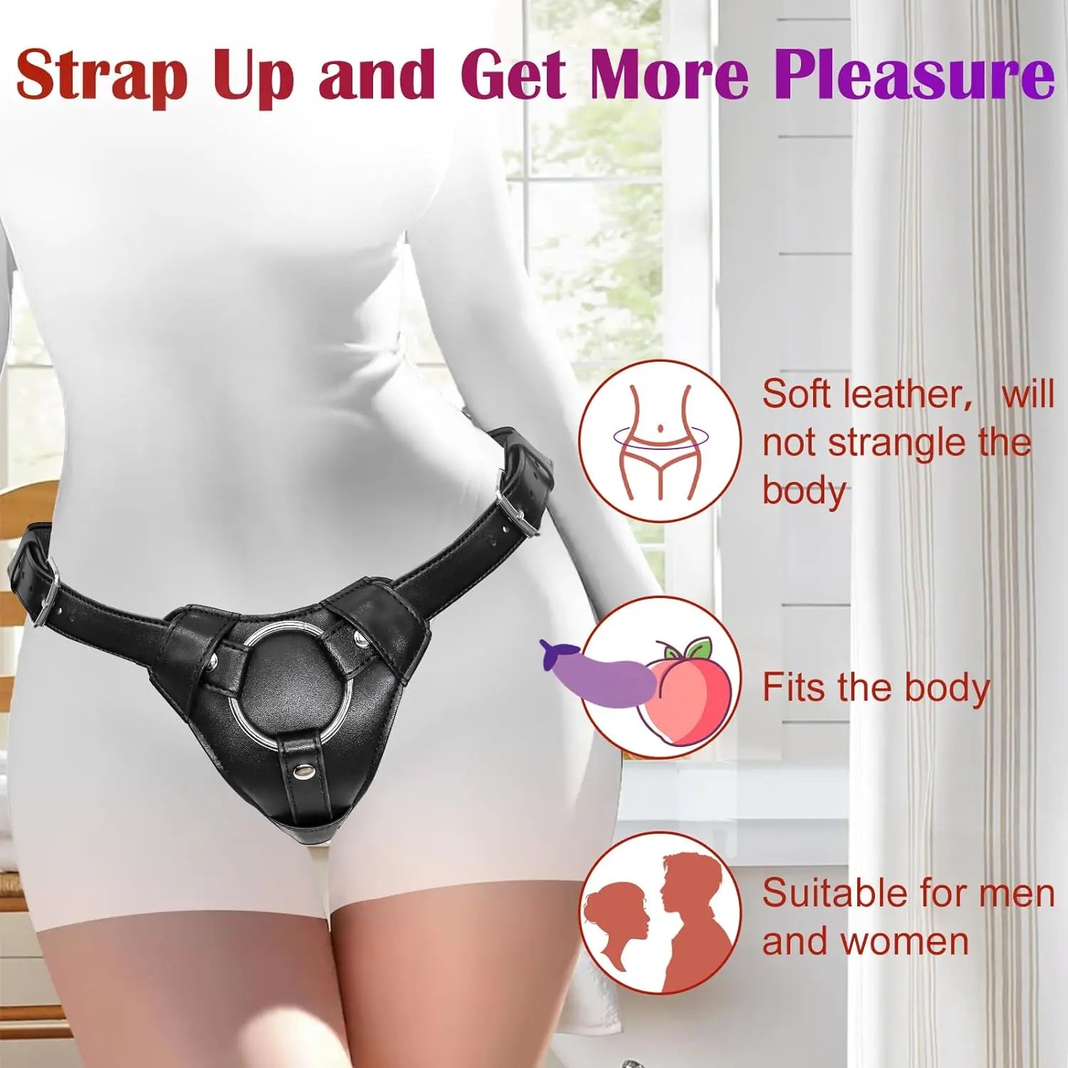 Strap On Dildo Harness Adult Sex Toys for Women Men Pegging Dildo Adjustable Waist and Thigh Soft Nylon Vegan Leather Belt toys
