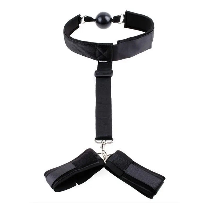 BDSM Handcuff Mouth Gag Sex Toy Set Adult SM Slave Hand Restraint Mouthgag Harness Couple Mouth Opener Ball Hand Cuff Fetish Toy