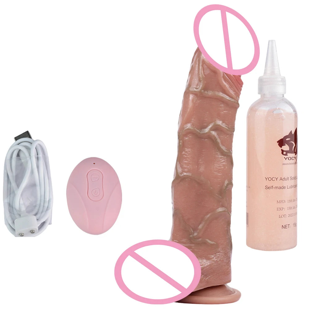 SXXY Lifelike Telescopic Realistic Dildo Suction Cup Silicone Sex Toys For Women Lesbian Gay Vaginal Stimulate Vibration Toy