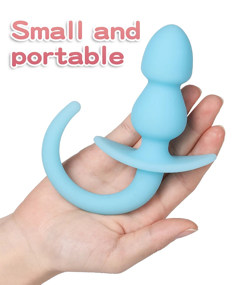 Dog Tail Anal Plug Silicone Butt Plug Puppy Play Anal Accessories Sex Toy for Adult18+ Woman Men Role Play Pup Tail Sex Shop Toy