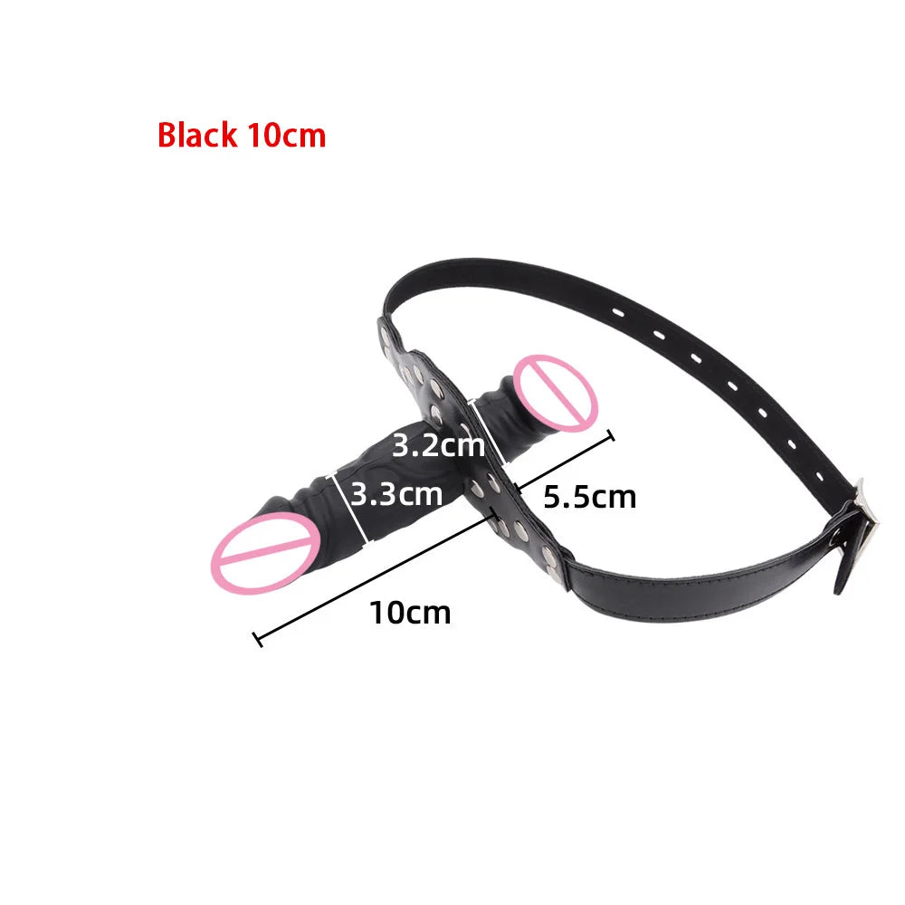BDSM Strap on Penis Mouth Gag Double Dildos Bandage Adult Games Strapon Lesbian Sex Toys for Husband and Wife Sex Products
