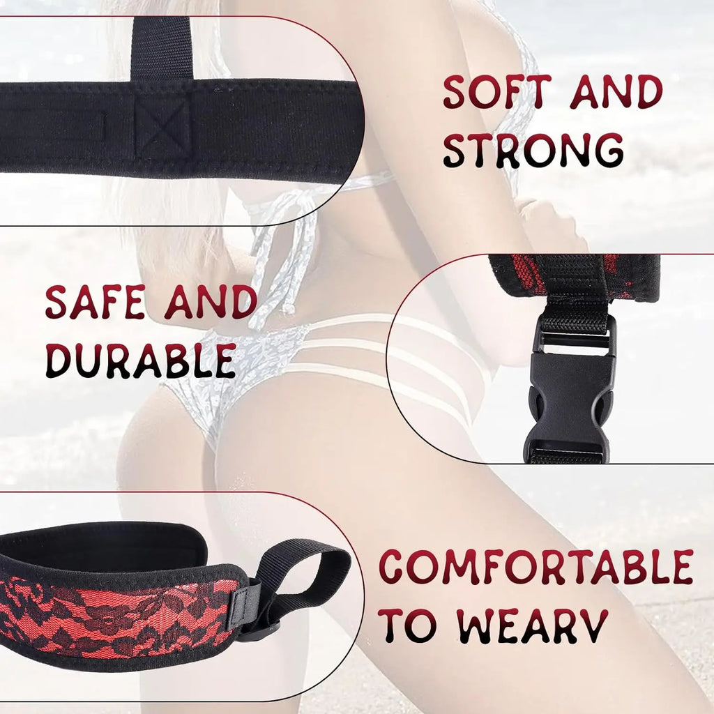 BDSM Bondage Kit Adult Restraints Sex Toys for couples Neck to Wrist Adjustable Bondage Gear & Accessories Back Handcuffs Collar