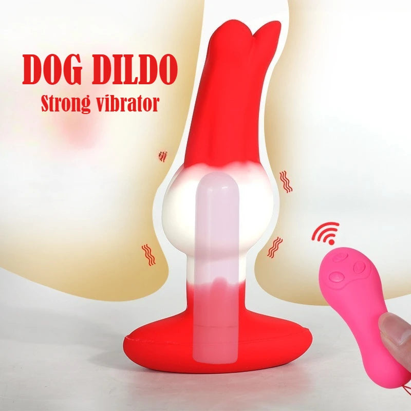 Cosplay Anal Dildos with Tail Sex Toys for Couple Silicone Dog Dildo Wearable Butt Plug with 35/65/95cm Fox Tail Gay Sex Games