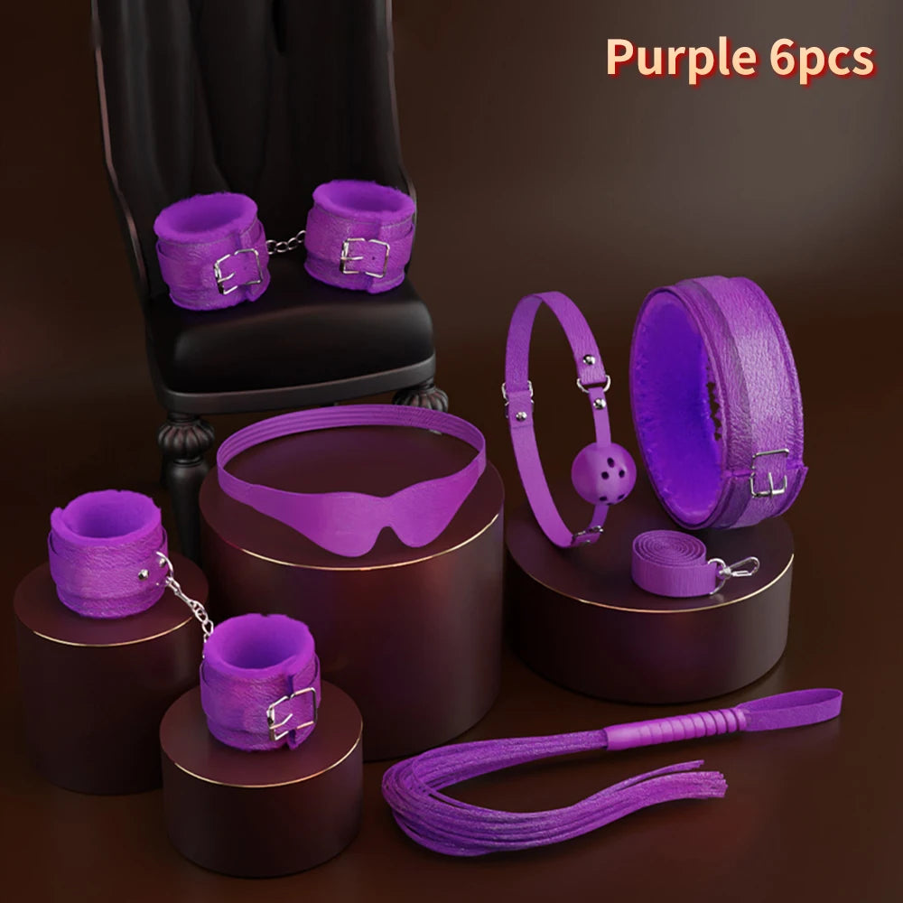 BDSM Adjustable Bondage Kit for Women with Spreader Bar Handcuffs Ankle Cuffs Adult Fetish Restraints Set for Spicy Adult Games