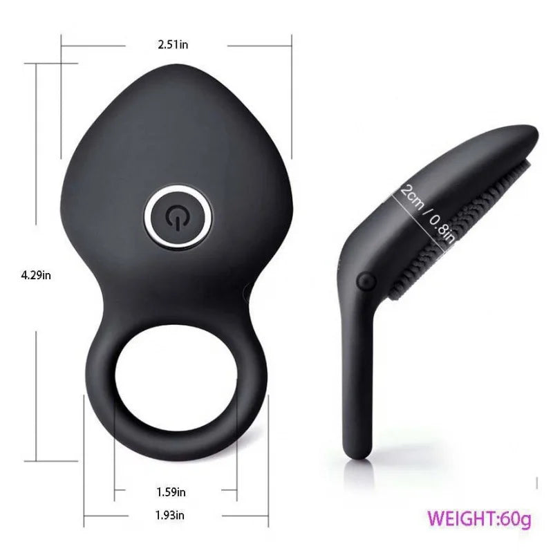 10 Intense Vibrations Cock Ring Vibrator Sex Toys for Men Vibrating Penis Ring Male Toys Cock Ring Vibrator Couples Adult Games