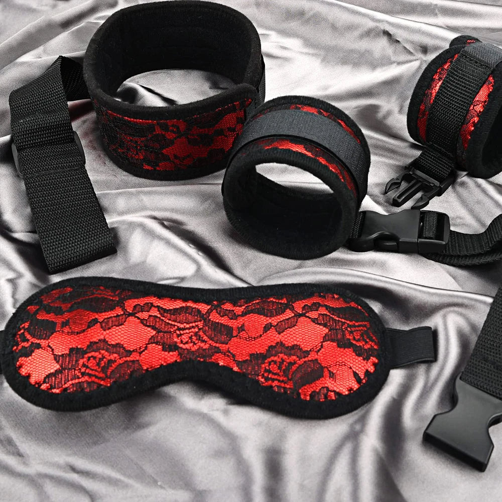 BDSM Adult SM Sex Restraint Handcuffs Slave Tools Bdsm Sexy Wrist To Ankle Cuffs Open Leg Hand Toys Bondage For Couples 18+