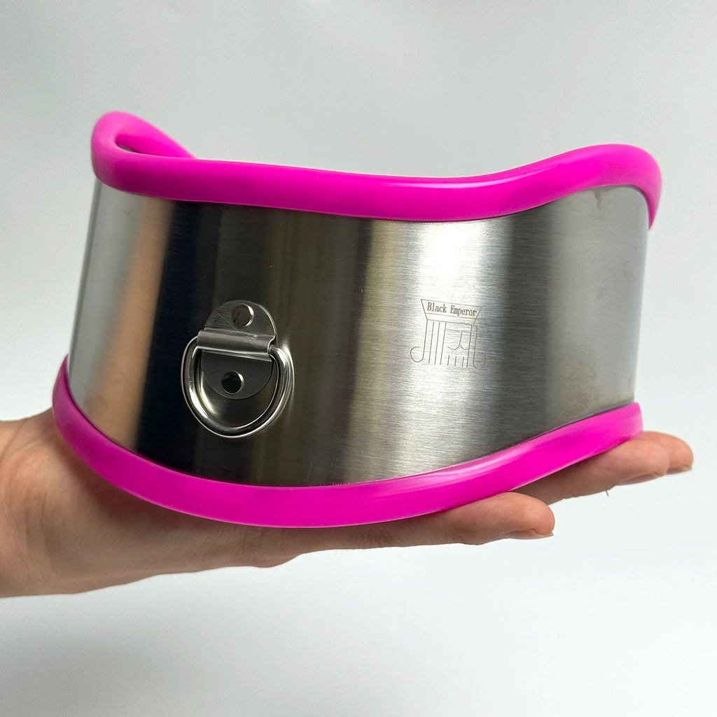 LILUPLAY New Stainless Steel Neck Collar Bdsm Bondage Lockable Chastity Belts Fetish Dog Collar Neck Harness Collar Sex Toys