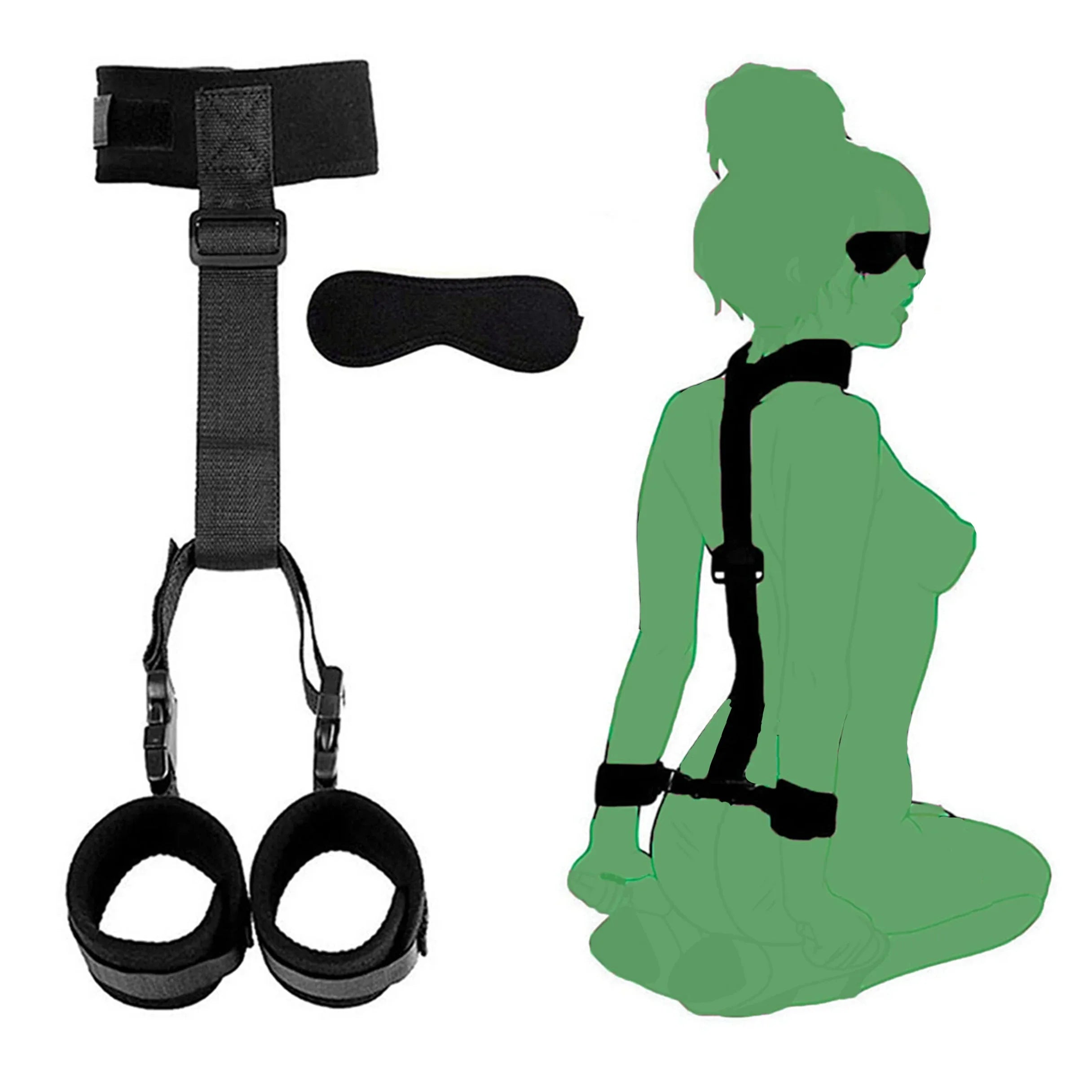 Adult Sex Toy BDSM Bondage Handcuff Bed Strap Kit SM Sextoy Set Couple Adult Game Sex Toys Bindfolder Open Leg Hand Cuffs Shop