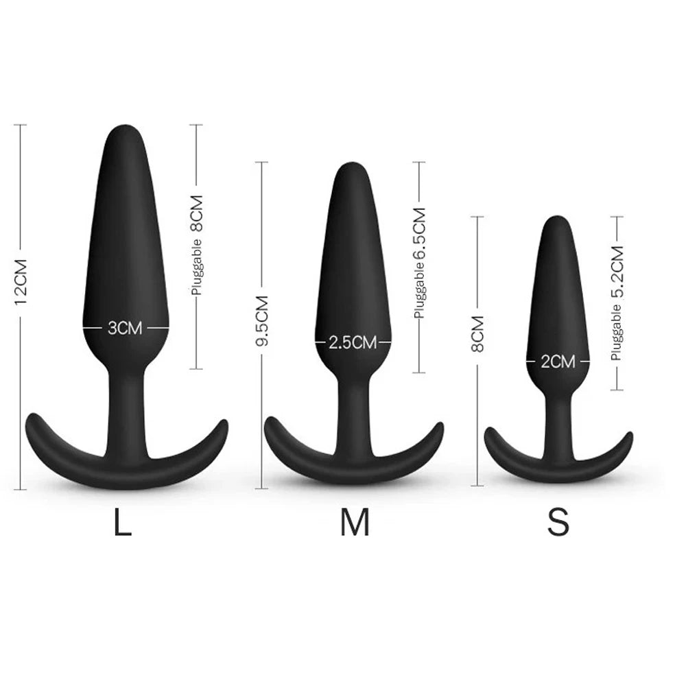 S/M/L Sexy Toys Anal Plug Butt Vibrator Women/Men Soft Silicone Erotic Anal Plug Training Adults Sex Toys for Couple Women Gay