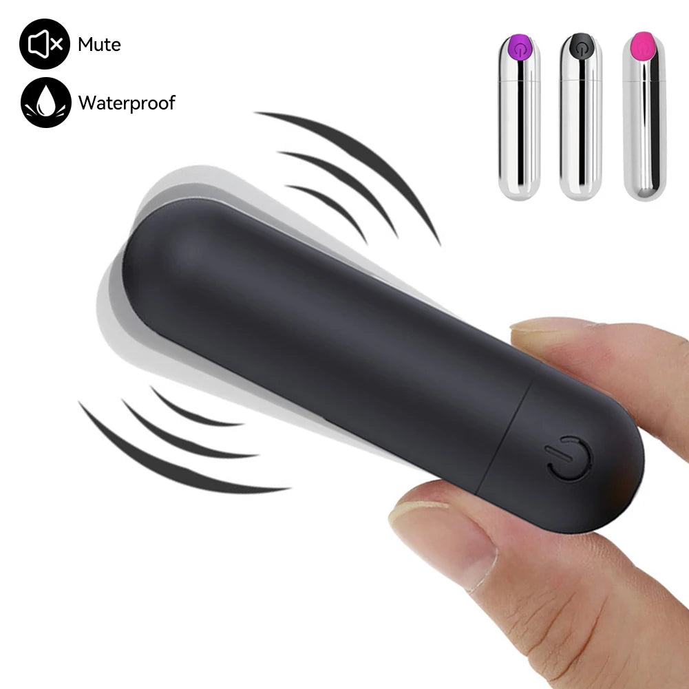 Mini Bullet Vibrator for Women Clitoris & G-spot Stimulator Vibrator Beginner Vaginal Anal Massage Sex Toy