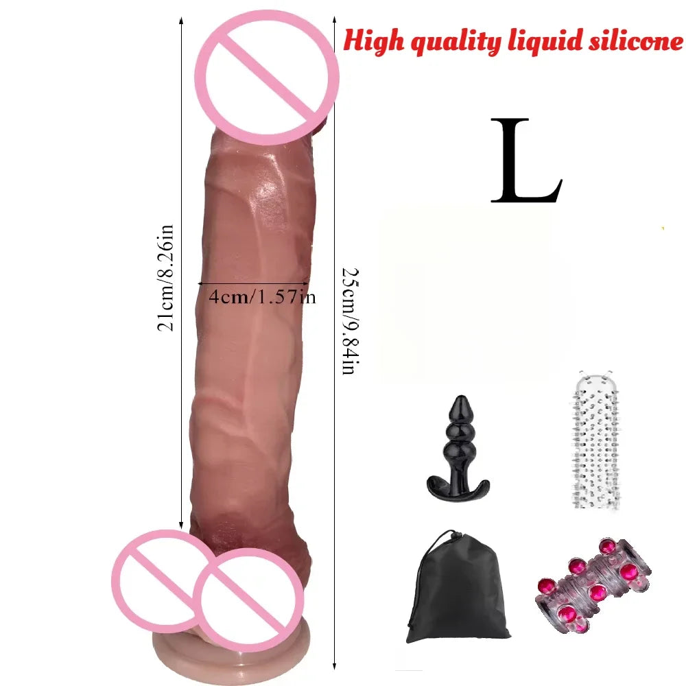Adult Sex Toys Realistic Waterproof Silicone Penis Anal G-Spot Penetration Dildo with Suction Cup Masturbator Vibrator Massager