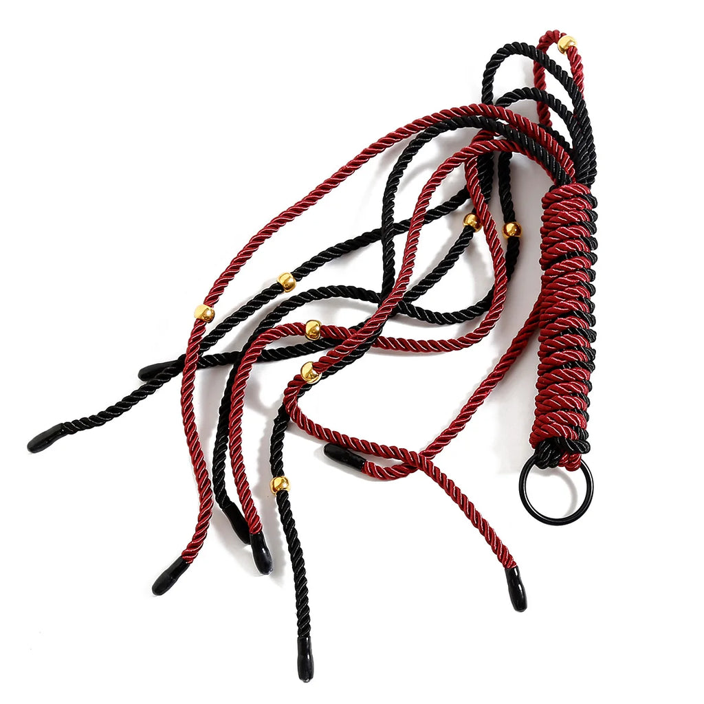 New 64cm Long BDSM Sex Whips Braided Tails Long Handle Wrapped Whips Female Sex Toys for Couples Erotic Adult Flirting Tools