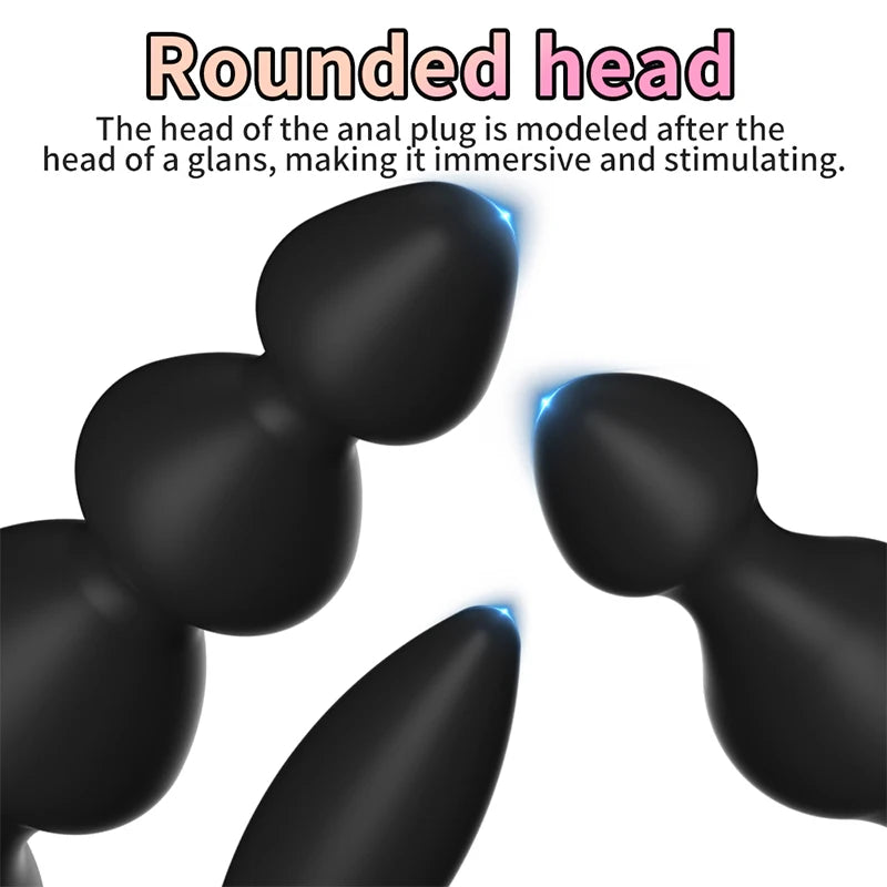 Silicone Anal Plug For Women Anal Vaginal Expander Bottom with colored diamonds Sex Toy Adults Games Couple Tool Erotic Products