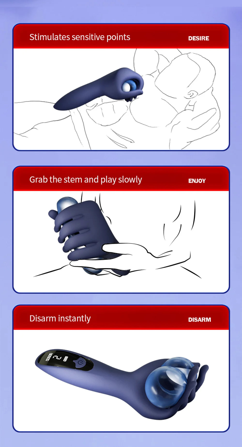 Adult Toys Sex Glans Trainer Penis Massage Male Masturbator Vibrating Glans Vibrator Sex Toys for Men Lasting Delay Endurance