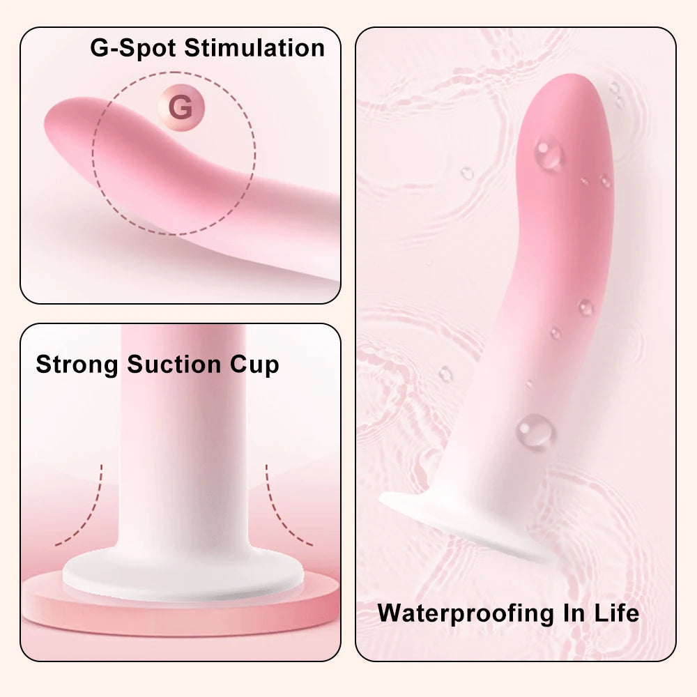 Flexible Liquid Silicone Dildo For Begginner G Spot Personal Massage Tool Suction Cup Anal plug Prosate Massager Female Sex Toy